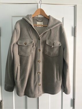 Thread & Supply Hooded Fleece Shacket
